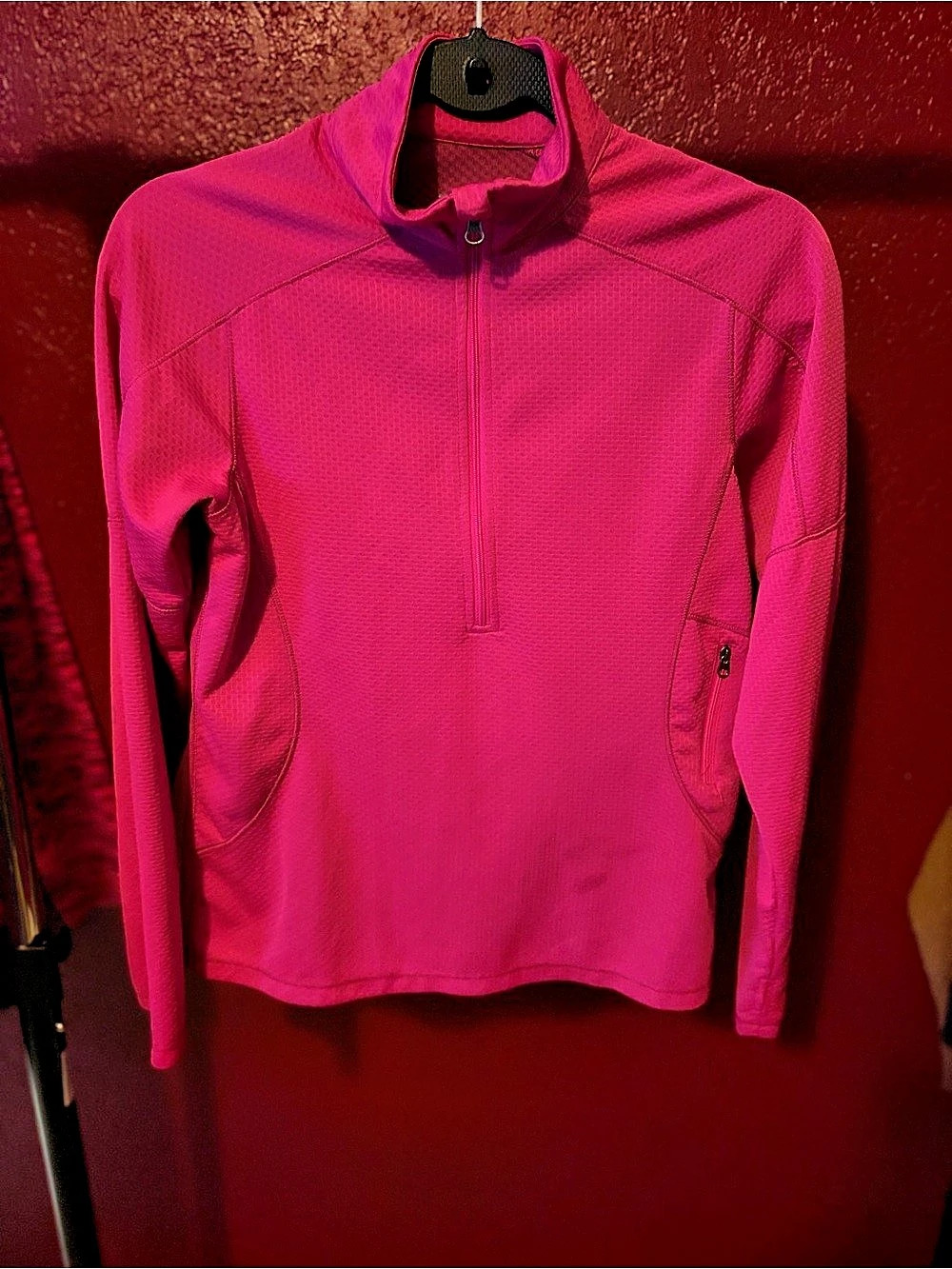 Spyder Pink Quarter-Zip Pullover Like New